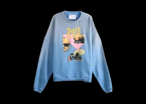 Paly Hollywood Still Life Crewneck Hoodie Blue