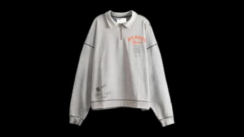 Paly Hollywood Sorry 'Bout That 1/4 Zip Crewneck Gray