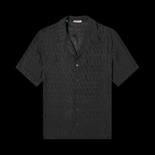 Valentino Embroidered Silk Shirt 'Black'