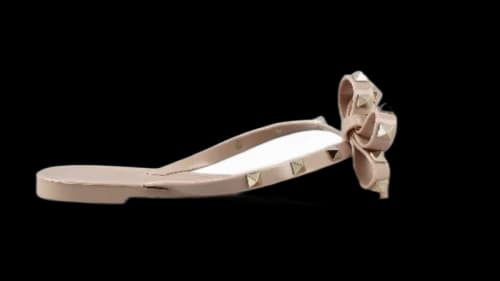 Valentino Rubber Rockstud Thong Pale Pink (Women's)