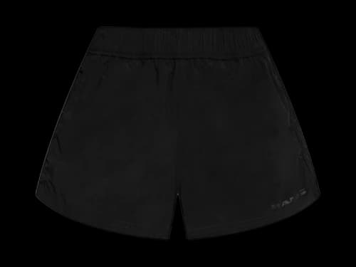 T by Alexander Wang Ruched Seam Track Shorts Black