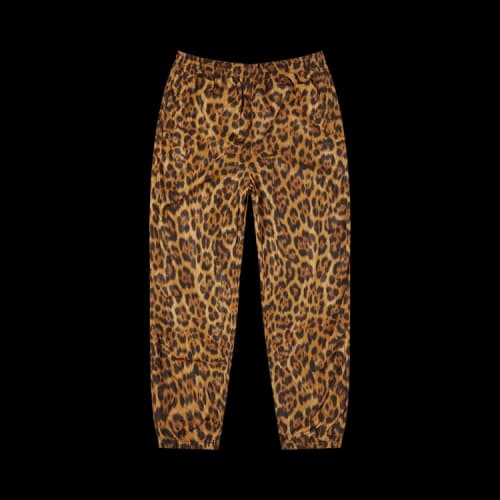 Alexander Wang Leopard Track Jacket W/ Stacked Wang Puff Logo 'Brown Multi'