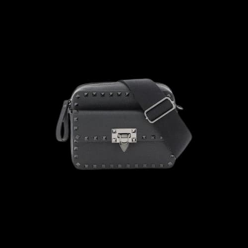 Valentino Garavani Rockstud Zip Up Messenger Bag 'Black'