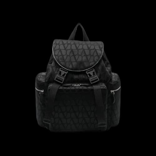 Valentino Garavani Toile Iconographe Backpack 'Black'