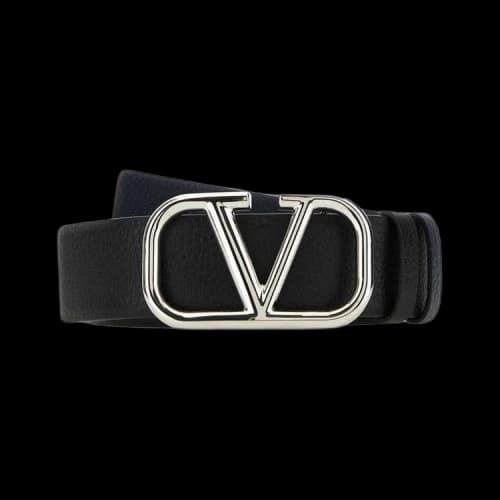 Valentino V Logo Signature Belt 'Black'