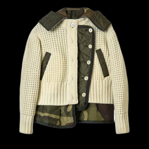 Sacai x KAWS Print X Wool Knit Blouson 'Camouflage'