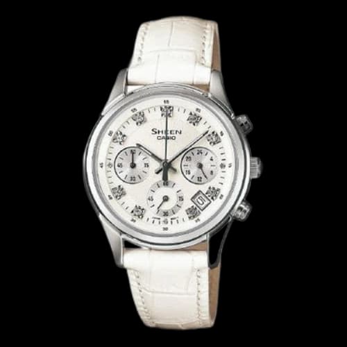 CASIO SHEEN Series Retro Large Casual Strap quartz Business Watch SHE- White Analog