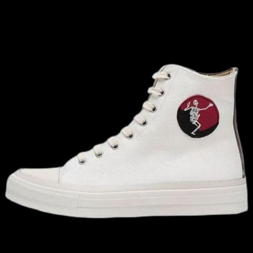 Alexander Mcqueen Skeleton Patch High-top Sneakers 'White'