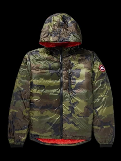 Canada Goose Lodge Hooded Down Jacket Camo