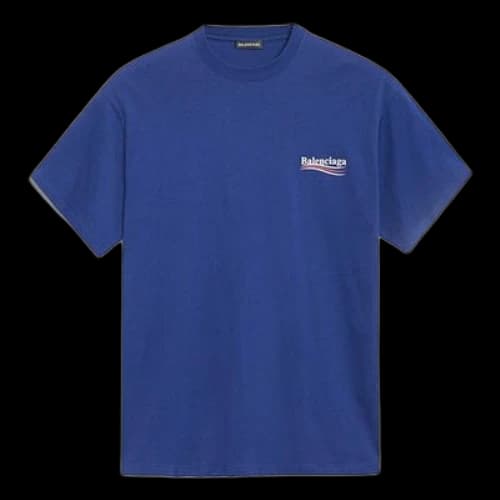 Balenciaga Political Campaign Printing Version Short Sleeve Royal blue