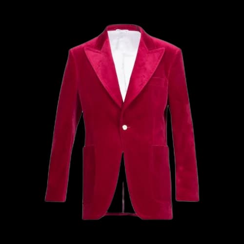 Gucci Velvet Single Breasted Blazer 'Red'