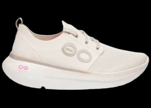 OOFOS Stride Lace-Up Project Pink White Chalk