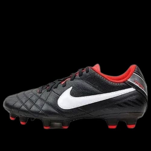 Nike Tiempo Natural IV LTR Leather FG 'Black White'