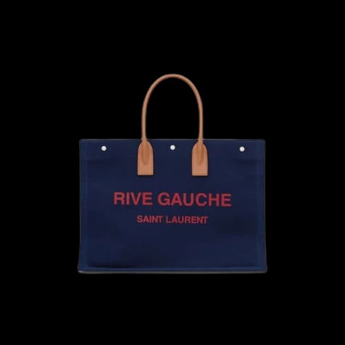 Saint Laurent Rive Gauche Large Tote Bag 'Marine/Rose/Brown'