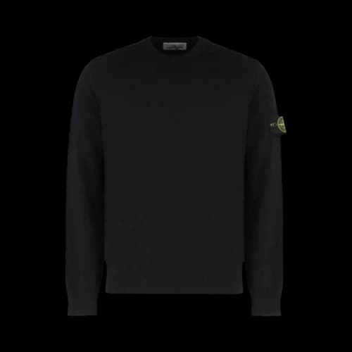 Stone Island Stretch RWS Wool Knit Crewneck 'Black'