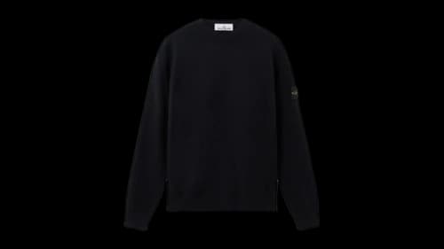 Stone Island Stretch RWS Wool 5100001 Sweater Black