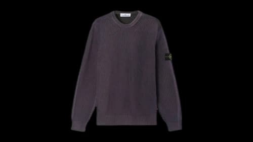 Stone Island FishermanS Rib Organic Cotton Two-Colour Spray 5100016 Sweater Fern