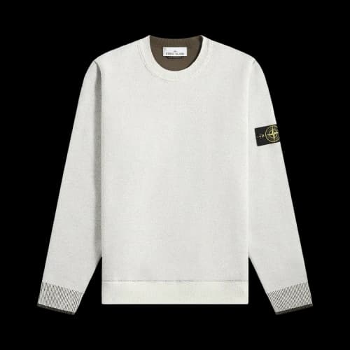 Stone Island Double Face Crew Neck Sweater 'Ivory'