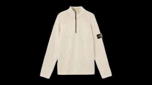 Stone Island Vanise Full Rib RWS Wool 5100024 Sweater Ivory