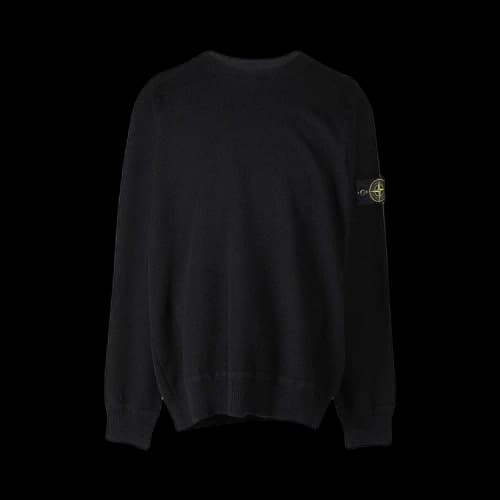 Stone Island Crewneck Logo Patch Sweater 'Black'