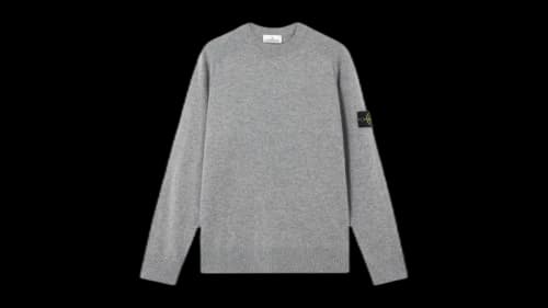 Stone Island Light RWS Geelong Wool 5100045 Sweater Cement Melange