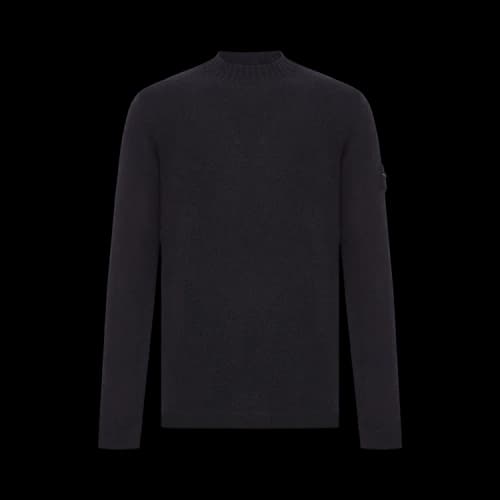 Stone Island Wool-Nylon Knit Crewneck 'Black'