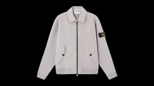 Stone Island Felted RWS Wool 5100060 Jacket Pearl Grey