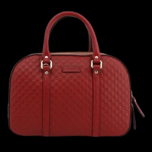 Gucci Logo Embossing Leather handbag Red Classic (Women's)