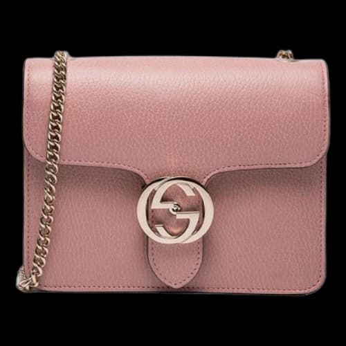 Gucci Leather Bag Single-Shoulder Bag Pink (Women's)