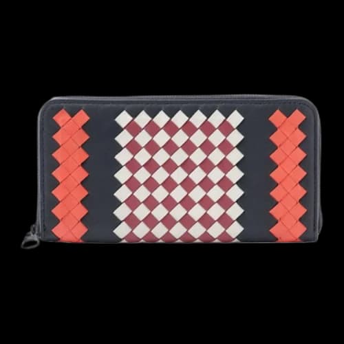 Bottega Veneta Intrecciato Long Wallet 'Orange'