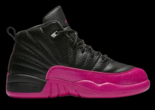 Jordan 12 Retro Black Metallic Silver Deadly Pink (PS)