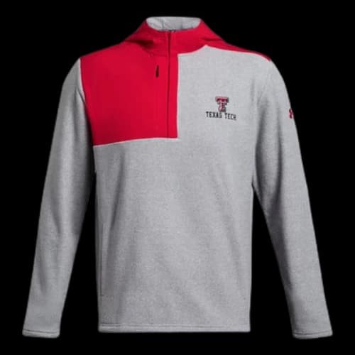 Under Armour Texas Tech University Fleece Collegiate Hoodie 'Grey Red'