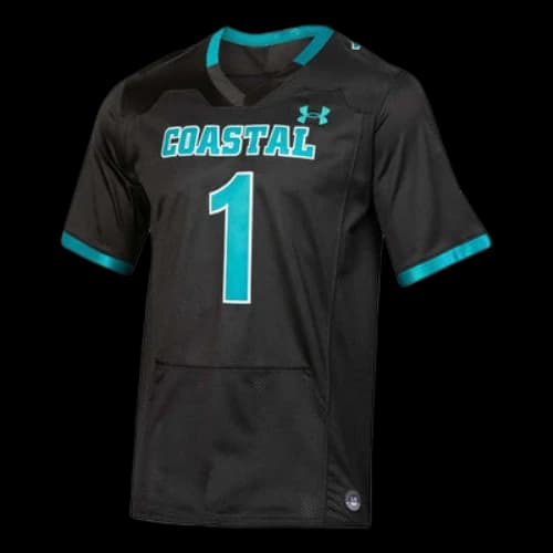 Under Armour Coastal Carolina Chanticleers Teal Replica Football Jersey 'Black'