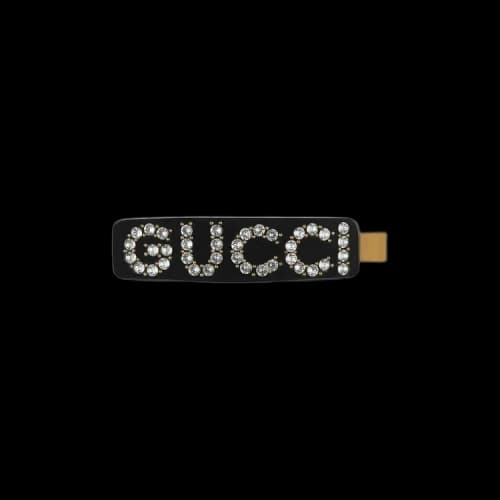 Gucci Crystal Single Hair Clip 'Black'