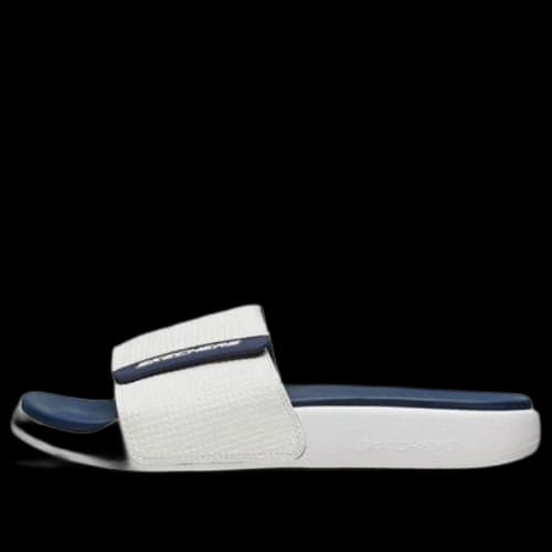 Skechers Velcro Outdoor Flat Heel Sports Slippers White Blue