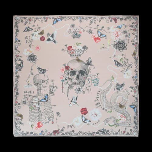 Alexander McQueen Treasure Skull Scarf 'Black'