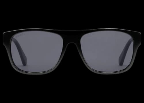 Gucci Rectangular Frame Acetate Sunglasses Black (519163 J0070 7710)