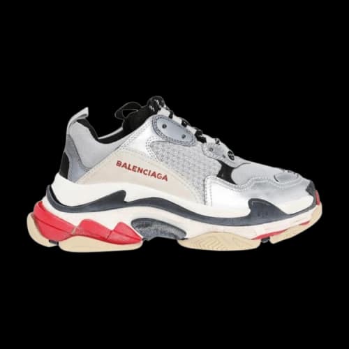 Balenciaga Triple S Sneaker 'Silver Black Red' (Women's)