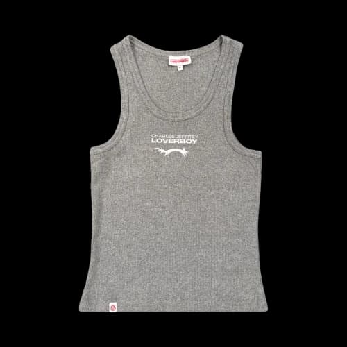 Charles Jeffrey Loverboy Knitted Logo Tank Top 'Grey'