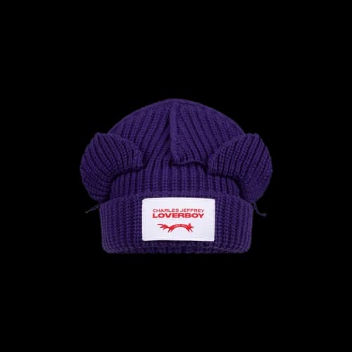 Charles Jeffrey Loverboy Chunky Ears Beanie 'Purple'
