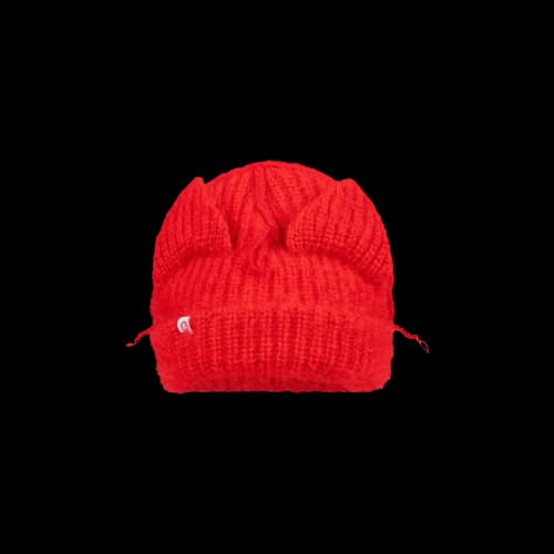 Charles Jeffrey Loverboy Mohair Chunky Ears Beanie 'Red'