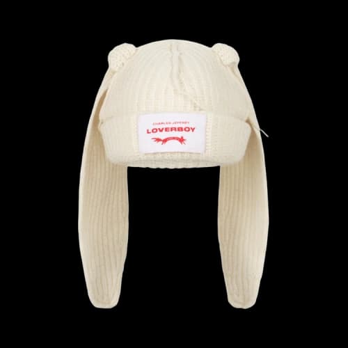Charles Jeffrey Loverboy Chunky Rabbit Beanie 'Ecru'