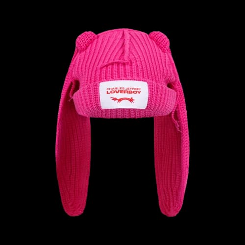 Charles Jeffrey Loverboy Chunky Rabbit Beanie 'Pink'