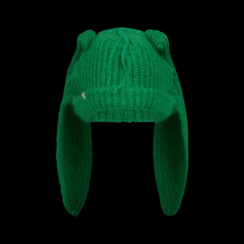 Charles Jeffrey Loverboy Mohair Chunky Rabbit Beanie 'Green'