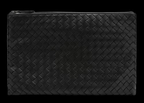 Bottega Veneta Biletto Intrecciato Nappa Clutch Bag Black