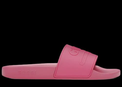 Gucci Logo Rubber Slide Fuschia (Men's)