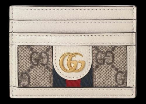 Gucci GG Supreme Ophidia Large Card Case White Beige