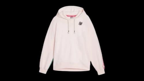 Puma Women's Lemlem Fleece Training Pullover Hoodie Frosty Pink