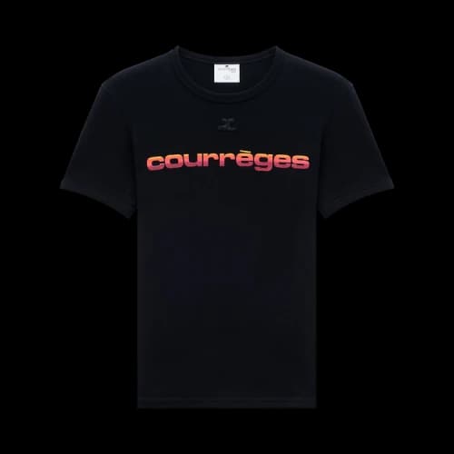Courrèges Sunset Bumpy T- Shirt 'Black'