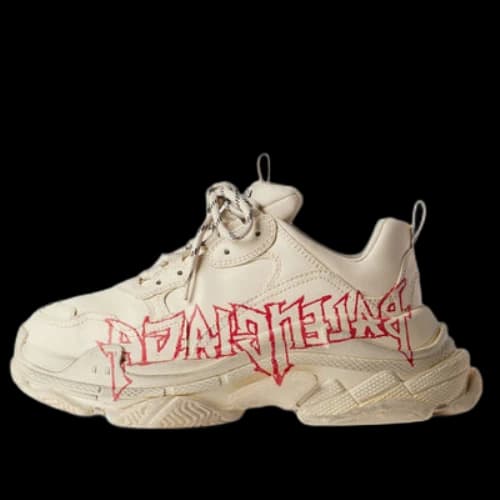 Balenciaga Triple S Diy Metal 'Beige Red Black' (Women's)